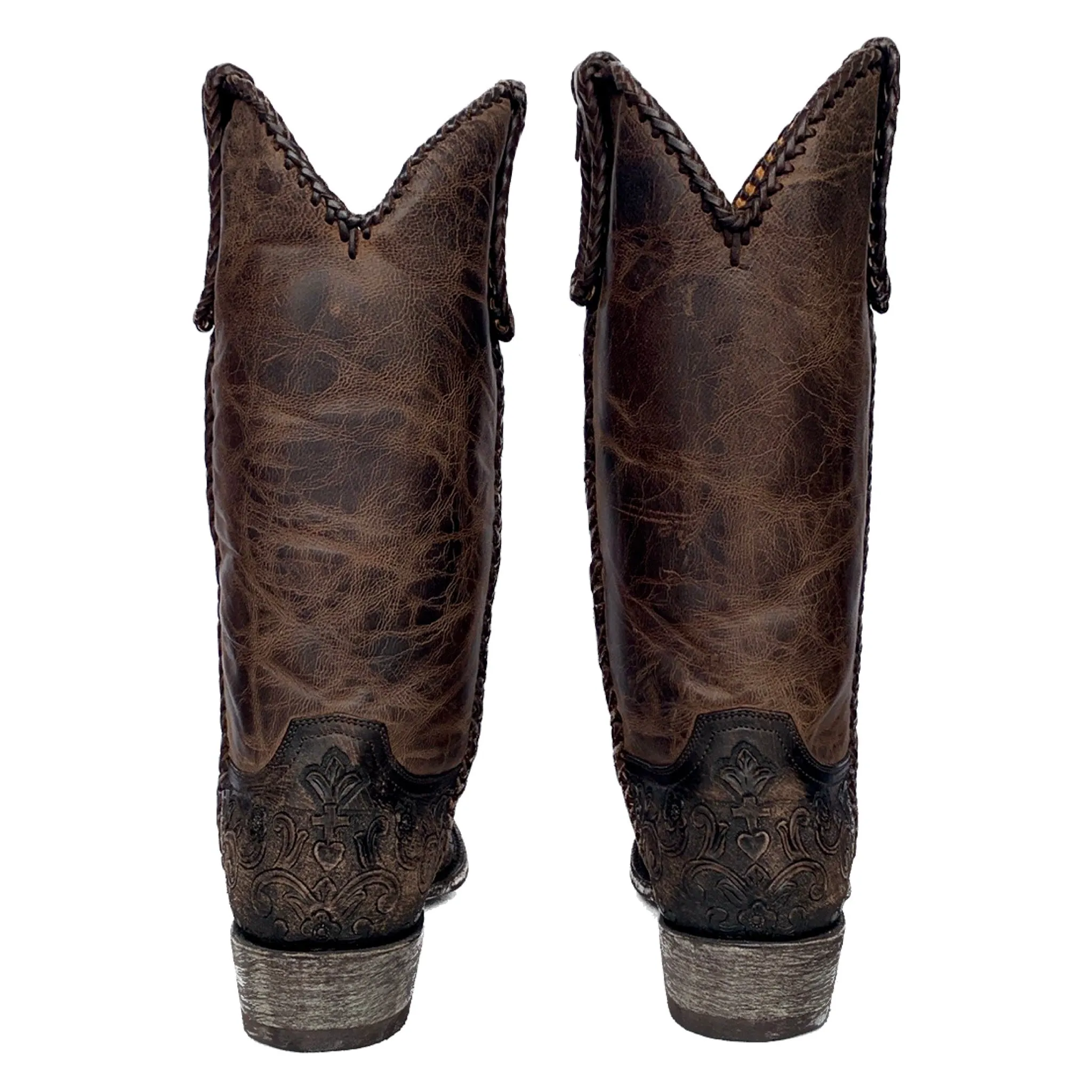 OLD GRINGO Klak Skull Tooled Brown Leather Cowboy Western Boots