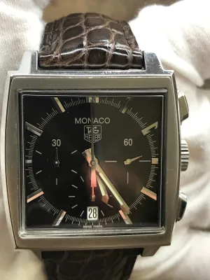 TAG Heuer Monaco CW2114 Black Dial Automatic Men's Watch